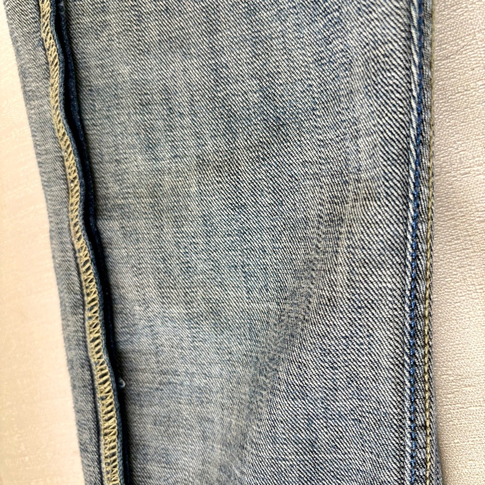Lee‎ 101+ Heritage Jeans Hair-on-Hide Leather Patch  Blue Tonal Stitch size 29 - Picture 8 of 16